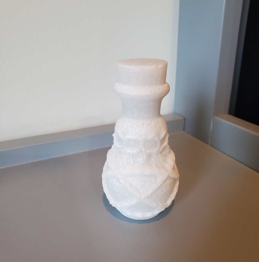 White Jade Crystal Skull Bottle